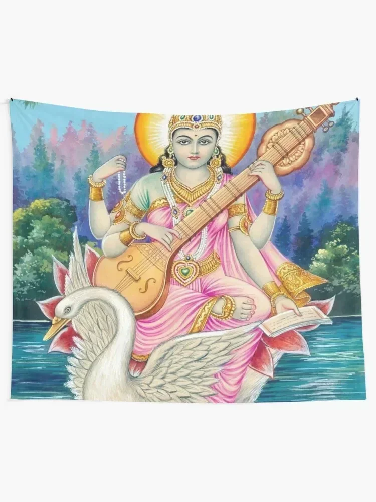 Saraswati Mata Painting Tapestry Home Decorating Bedrooms Decorations Room Decorations Tapete For The Wall Tapestry