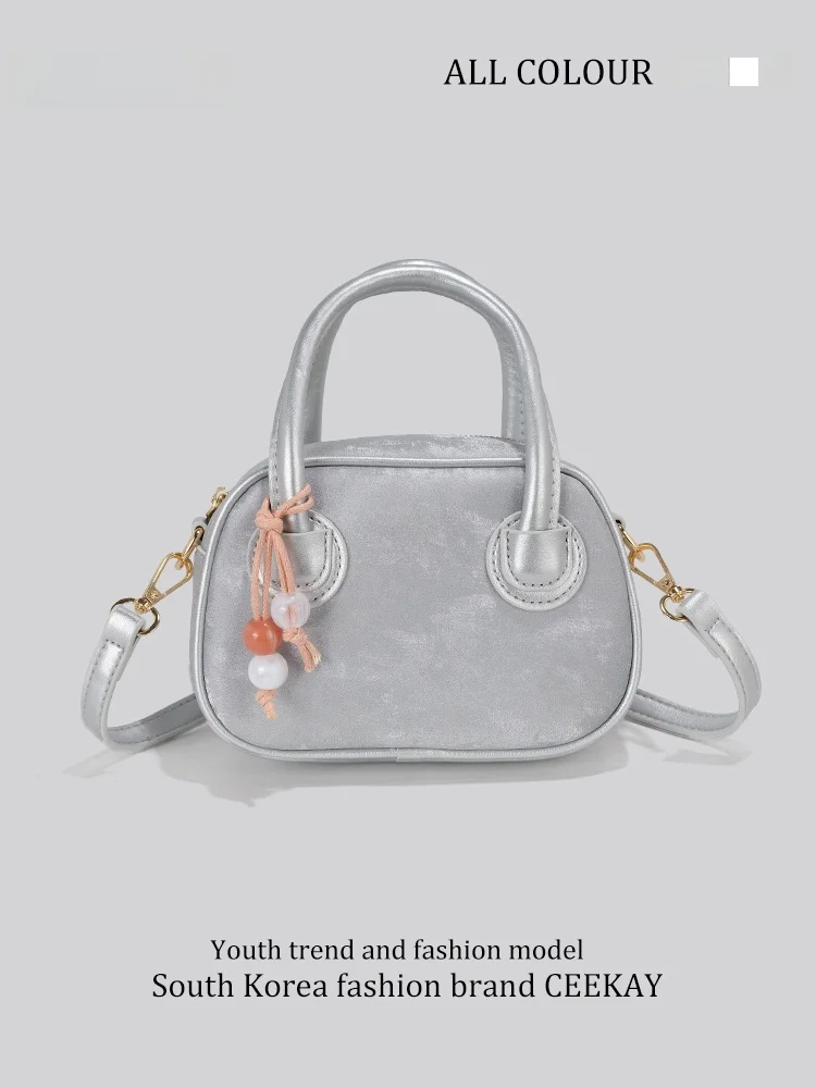 Ceekay Trendy Small Square Bag Women's Crossbody Bag Unique Design Summer 2024 Fashionable Youth Daily Use Zipper Closure