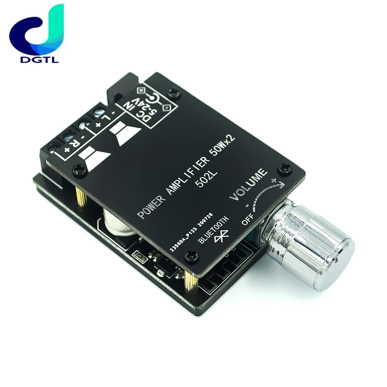 ZK-502L MINI Bluetooth 5.0 DC 5-24V Wireless Audio Digital Power amplifier Stereo board 50Wx2 Bluetooth Amp Amplificador