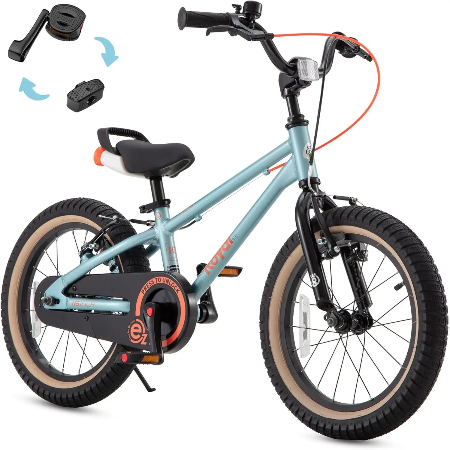 

Lightweight Aluminum 2-in-1 Balance to Pedal Bike for Kids, Easy Learning Beginner Bicycle for Boys and Girls