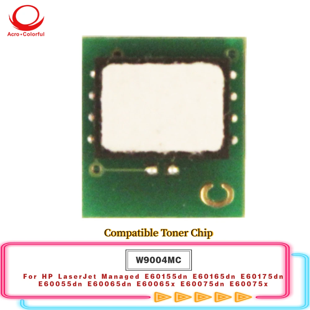 

Совместимый чип картриджа с тонером W9004MC 50K применяется к управления HP LaserJet E60155dn E60165dn E60175dn E60055dn E60065dn E60065x