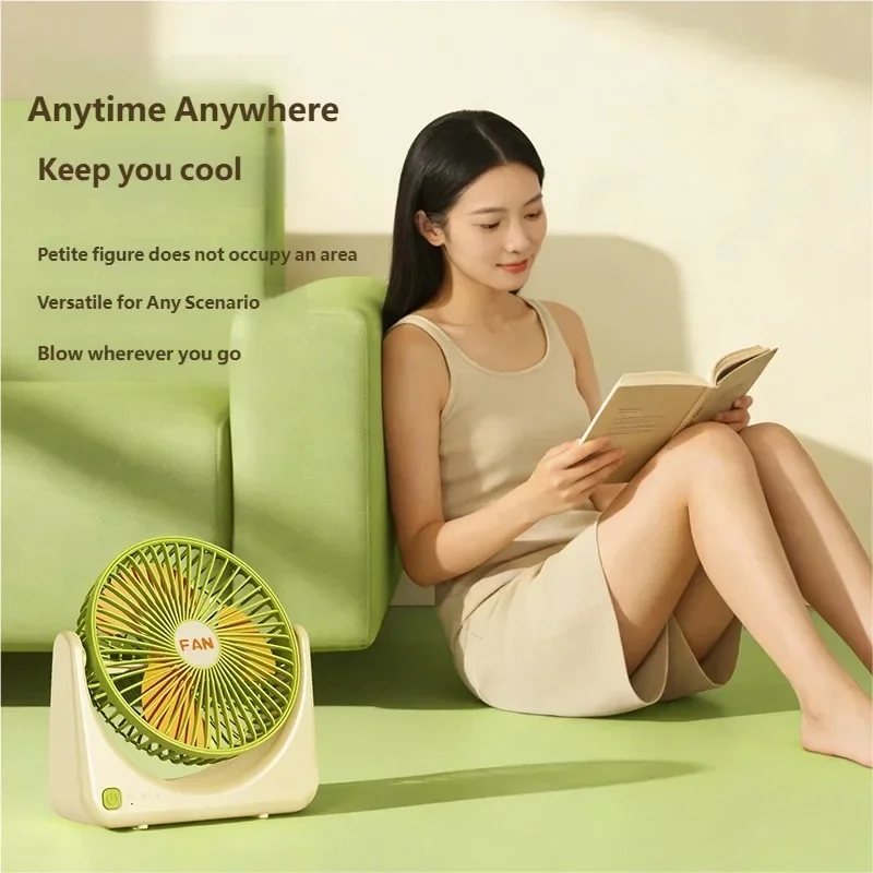 Small Portable Desktop Electric Fan USB Charging for Home Office Outdoor Desk Cooling Air Circulation Lightweight Design