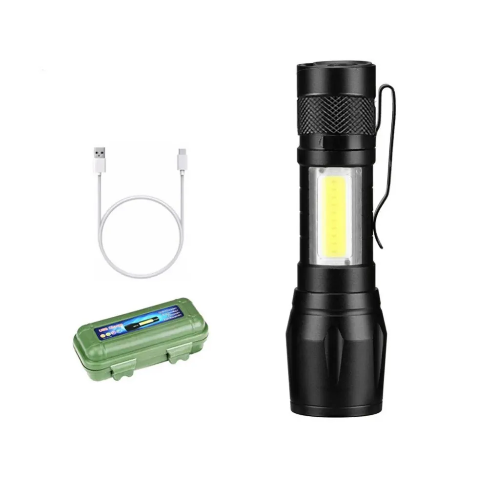 Mini torcia impermeabile torcia a LED campeggio all'aperto escursionismo torcia notturna ricaricabile USB tenda antiriflesso lampade da arrampicata