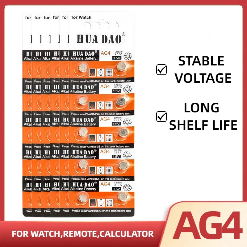 2-50Pcs AG4 1.55V Alkaline Button Battery 377 LR626 SR626SW SR66 LR66 For Watch Toy Remote Control Camera