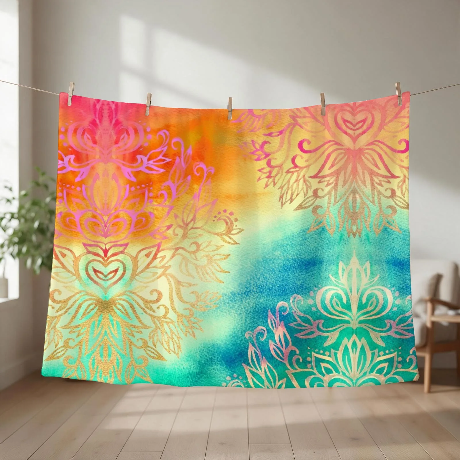 Watercolor Wonderland Throw Blanket funny gift Giant Sofa Large Moving Blankets