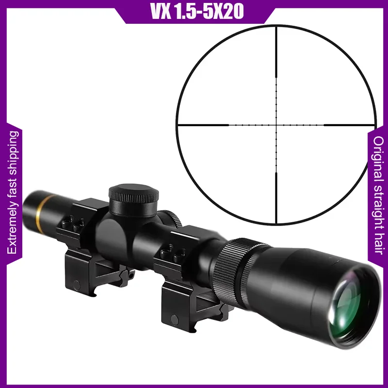 Tactical Optics VX-3i 1.5-5X20 mm Duplex Reticle Rifle Scope Hunting Sight HD Aseismatic Single Barrel Riflescopes