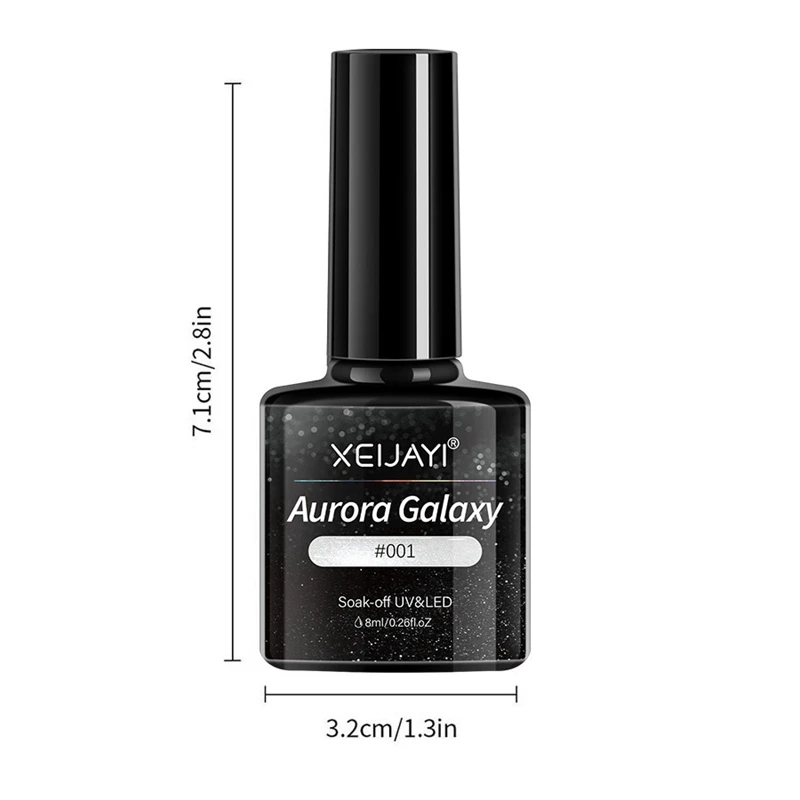 8Ml Aurora Galaxy Top Coat Sparking Gel Nagellak Semi-Permanent Doorweekt Uv-Gel Functie Top Coat Voor Nail Art Manicure