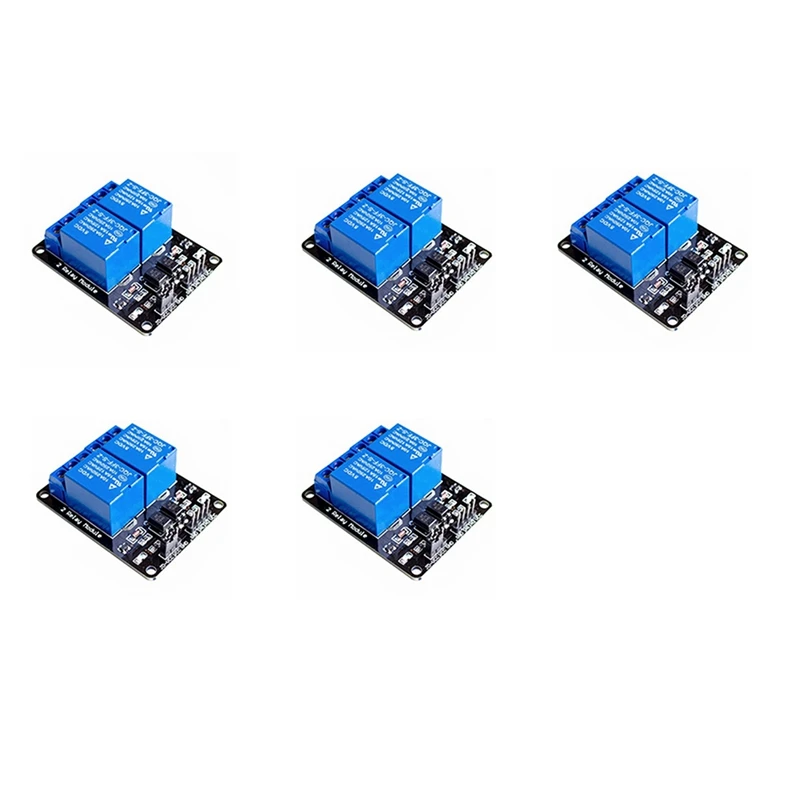 

Hot TTKK 5Pcs 5V 2 Channel Relay Module Low Level Triggered 2-Way 2CH Relay Module With Optocoupler Expansion For ARM PIC AVR DS