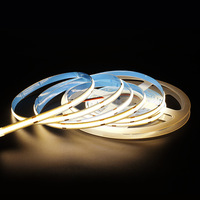 High Brightness 480leds/M 8mm Ra95 12v 24v Cob Led Strip Flexible Can Be Cut Eyecare Self-Adhesive Led Strip Light