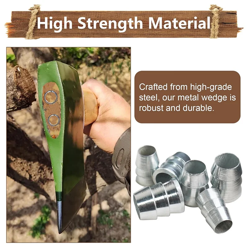 A95I-21 PCS Extended Round Axe-Handle Wedge Safety Metal Hammer Handle Wedges Steel, 0.55/0.63/0.71Inch ) Metal