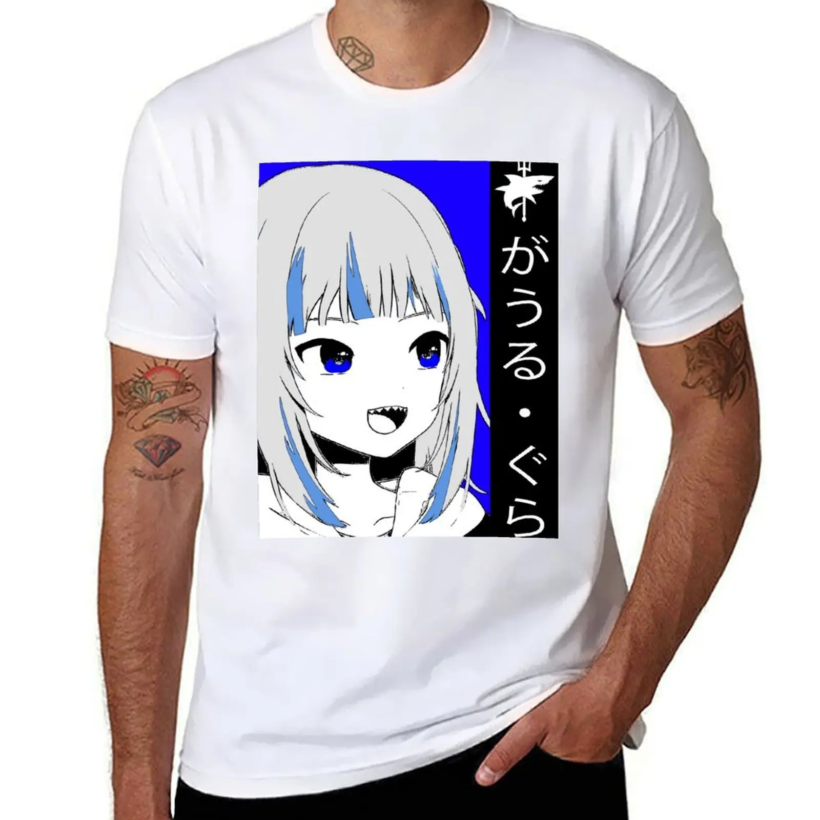 

Hololive EN Gawr Gura T-Shirt man t shirts for men t shirts with prints t shirts designer T-Shirt