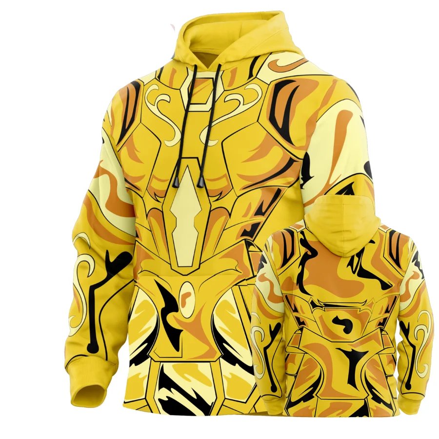 New Men's 3D Saint Seiya Saga Print Cosplay Armor Hoodies Anime Sweatshirt Unisex Streetwear Pullover Fall Winter Tracksuit Coat