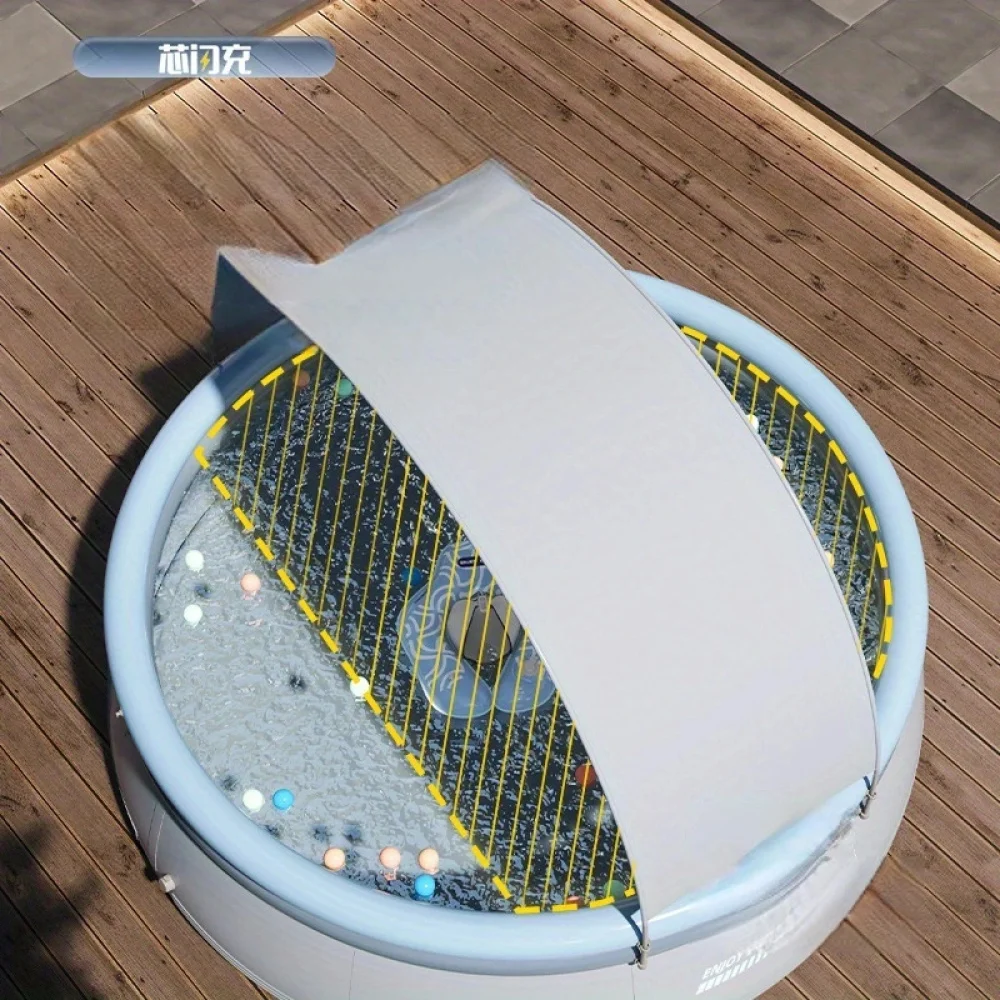 Nadmuchiwany basen o wymiarach 118,11 cala * 25,98 cala