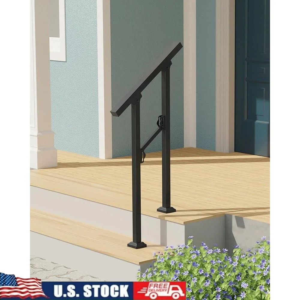 Dış Mekan İç Mekan Korkulukları Adımlar Ayarlanabilir Ferforje Korkuluklar Merdiven Korkuluk Kolay Kurulum Güvenlik Desteği Dayanıklı Kaymaz