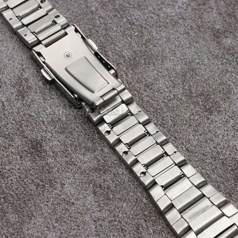 Für Casio Metall-Uhrenarmband 18mm für AE1200/1300 F-91W F84 F105/108/218 A158W/168 Edelstahl Sicherheits-Faltschließe Uhrenarmband – Detail 6