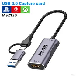 Ruisave USB 3.0 Video Capture HDMI-compatible 4K 30Hz input 1080P 60fps HD Recording For Nintendo Switch Camera PlayStation 4 5