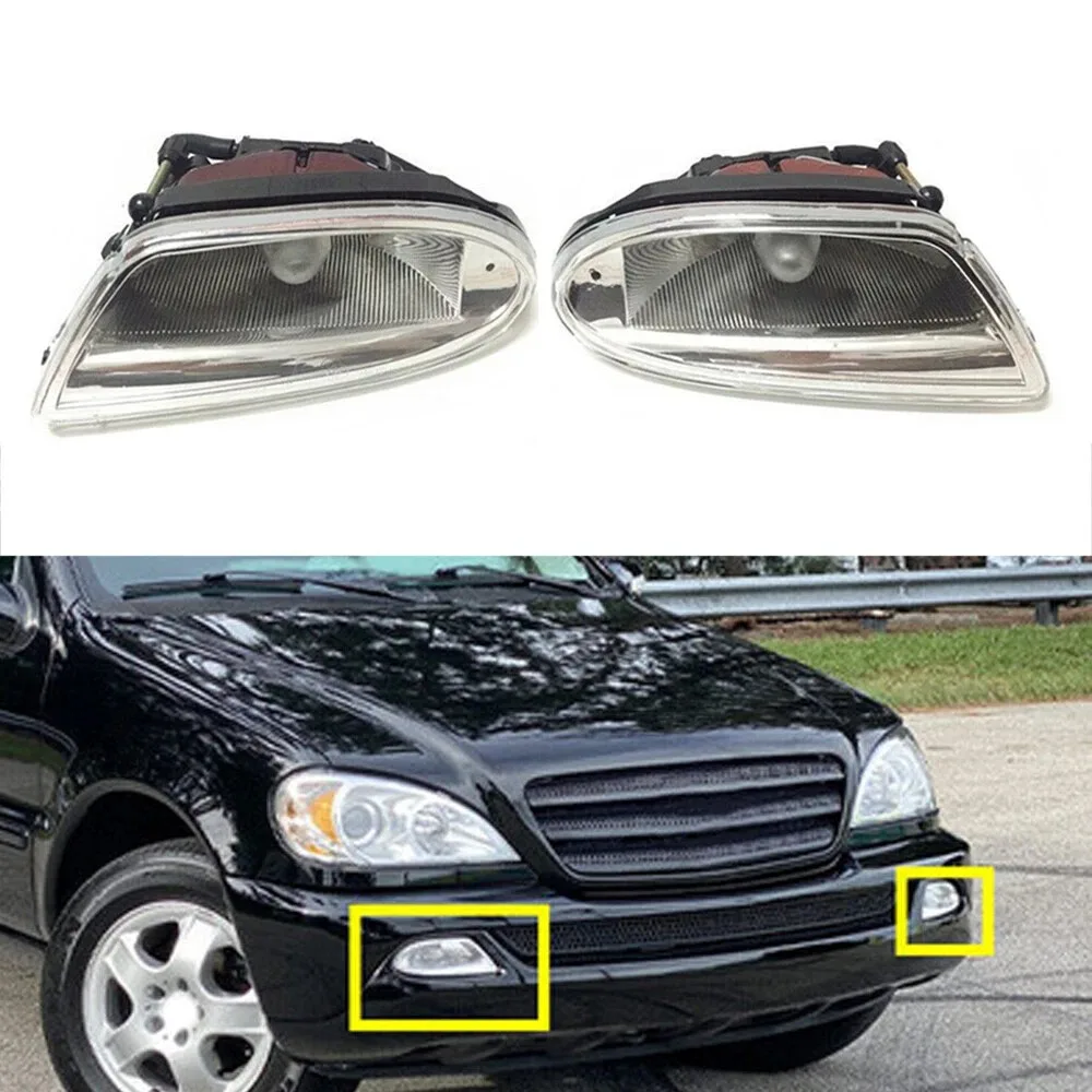 

For 1998-2005 Mercedes-Benz ML320 ML350 ML420 ML500 W163 Front Bumper Fog Light Lamp (Without Bulb) 1638200428 1638200328