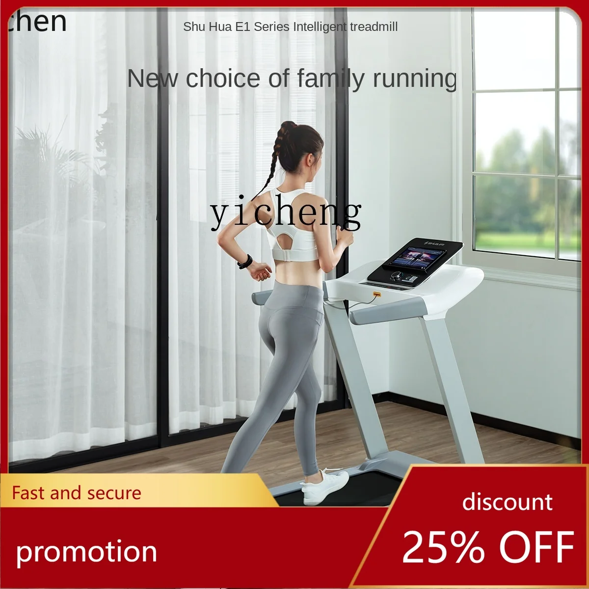 

YFY Family Folding Small Treadmill Walking Machine Indoor Fitness Exercise Equipment