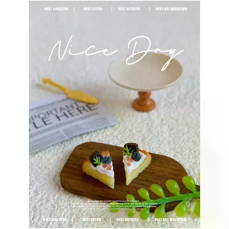 ขนมบาสก์จิ๋วสำหรับบ้านตุ๊กตา ขนาด 1/12 ของเล่นทำขนม DIY ขนมหวานจำลอง ของตกแต่งบ้านตุ๊กตา ของเล่นเสริมสร้างจินตนาการสำหรับเด็ก