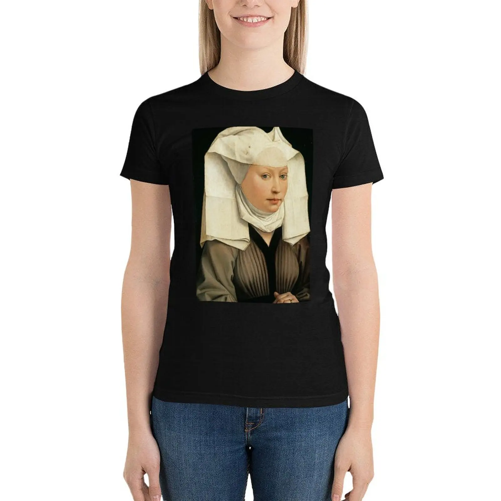Portrait of a Woman - Rogier van der Weyden T-Shirt kawaii clothes Women tops