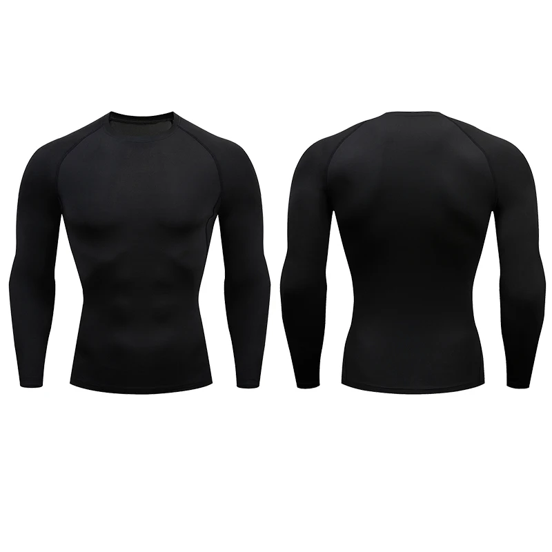Männer Kompression Läuft T-shirt Fitness Engen Langarm Sport Shirts Training Jogging Tops Gym Sport Dry Fit Rashgard – Detail 1