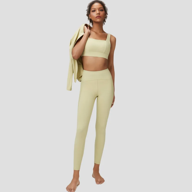 2/3 Pieces Solid Color Warm Stretch Athletic Fitness Legging Yoga Set Suit for Women Bra Zipper Jacket Female Workout Sportswear