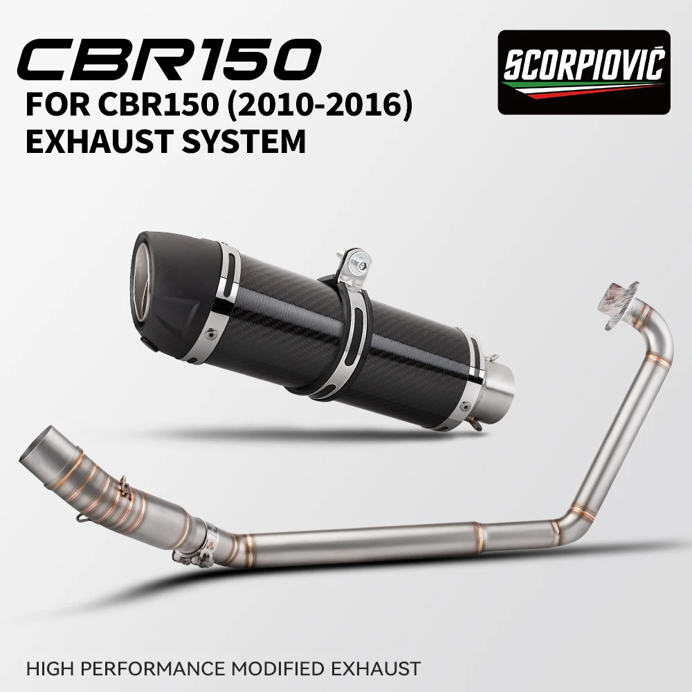 

Motorcycle Exhaust Muffler Stainless Steel Front Link Pipe For CBR150 CBR150R CB150R CBR 150 2010-2016
