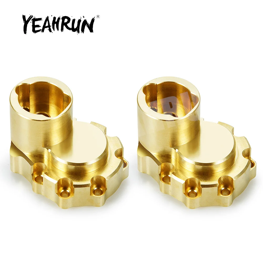 YEAHRUN 2Pcs Brass Rear Axle Knuckle Cup Weights Adapters for TRX-4 TRX4 1/10 RC Crawler Car Model Upgrade Parts Accessories