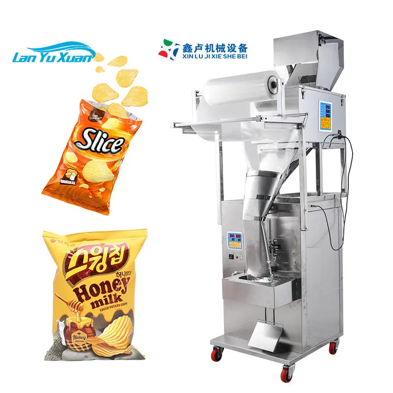 

Automatic Snack Potato Chips Popcorn Banana Chips French Fries Sachet Weighing Packing Packaging Machine with Nitrogen