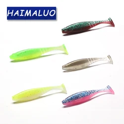 HAIMALUO Fishing Lures Easy Shiner T Tail Worm Soft Lures 55mm 65mm Wobblers Carp Pike Artificial Plastic Baits Swimbait