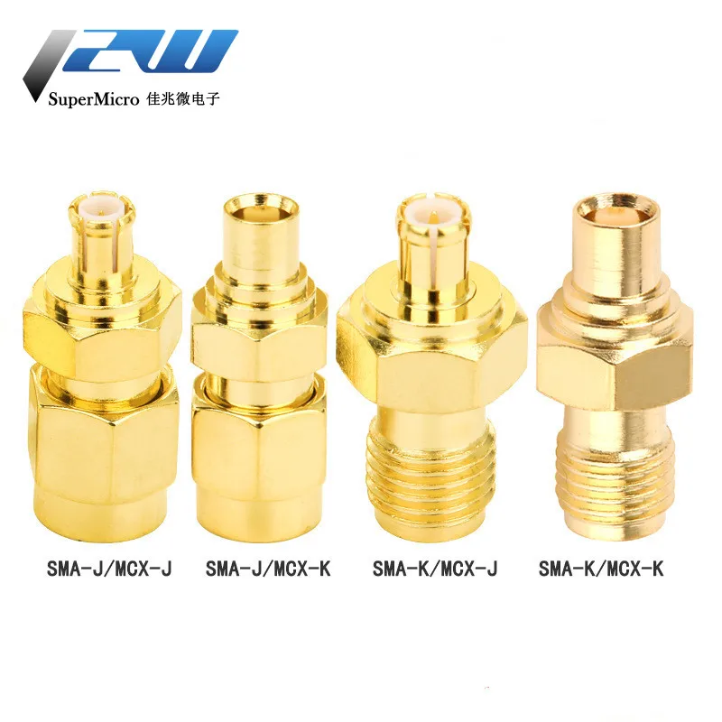 1Pcs SMA to MCX/MMCX Adapter MMCX to SMA Male plug & Female jack Straight RF Coaxial Antenna Connector Kit High Quality