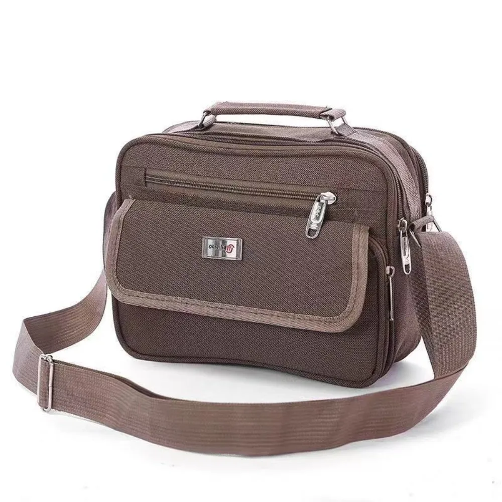 Bolsa de pano Dacron Oxford, bolsa prática masculina, cor sólida