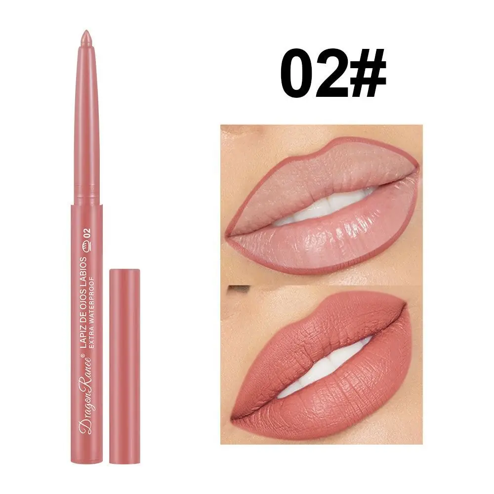 ใหม่กันน้ํา Lipliner ดินสอ Natural Outline Lip Contour Line Matte Lip Liner กํามะหยี่กํามะหยี่ Lip Liner ดินสอ