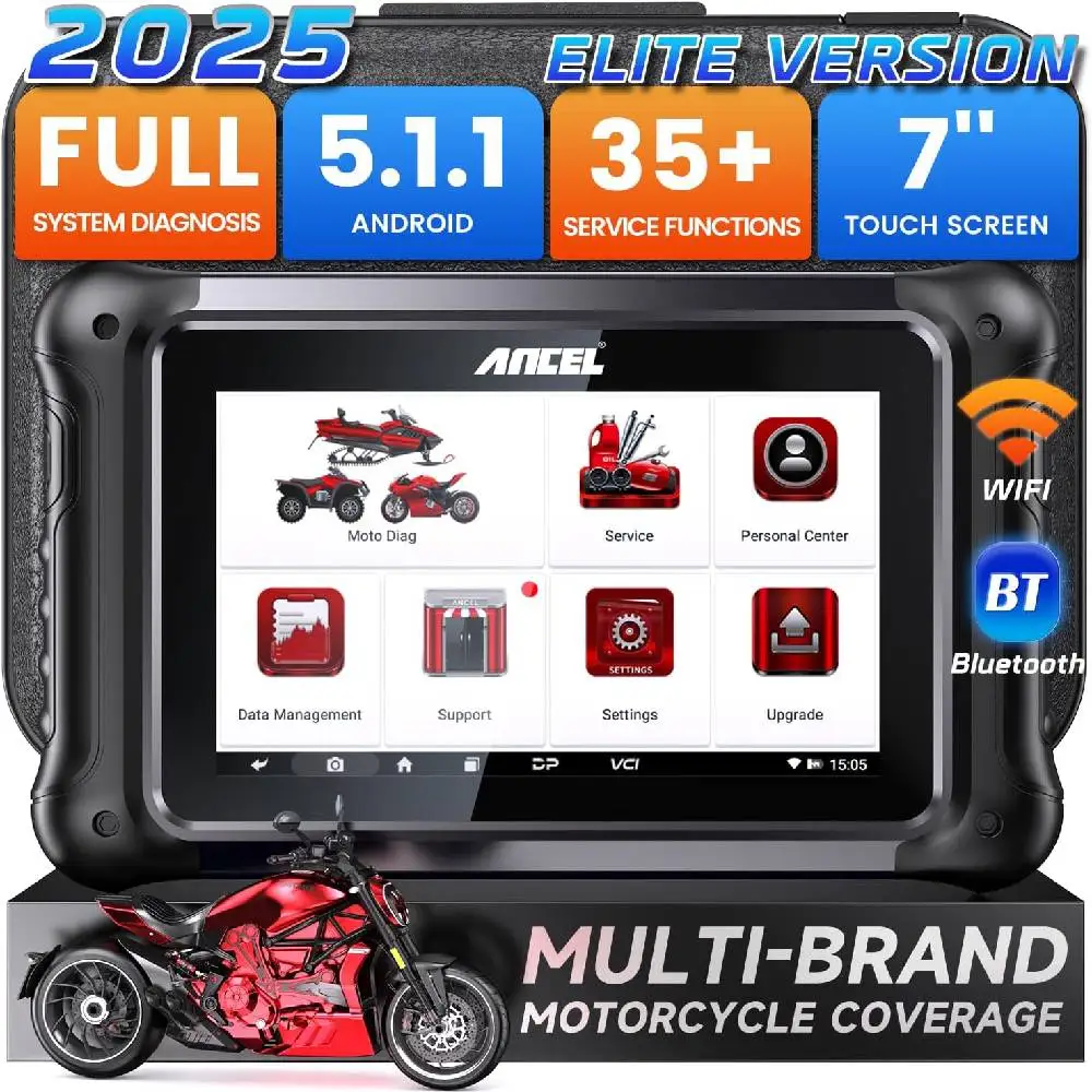 

ANCEL MT700 Motorcycle Diagnostic Scanner Tool for Suzuki /Harley/BMW/Ducati Obd2 Scanner ABS Bleeding Check Engine Code Reader