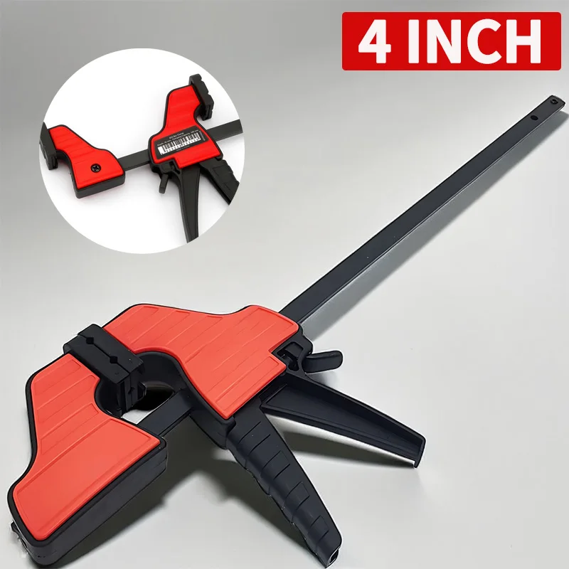 

1/5 Pcs 4 Inch Quick Ratchet F Clamp Heavy Duty Wood Working Work Bar Clamp Clip Kit Woodworking Spreader Work Reverse Clamping