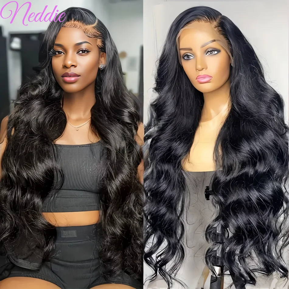 

13x6 HD Lace Frontal Wig Human Hair Body Wave Choice 30 40 Inch 100% Natural Black PrePlucked Brazilian Cheap Wigs For Women