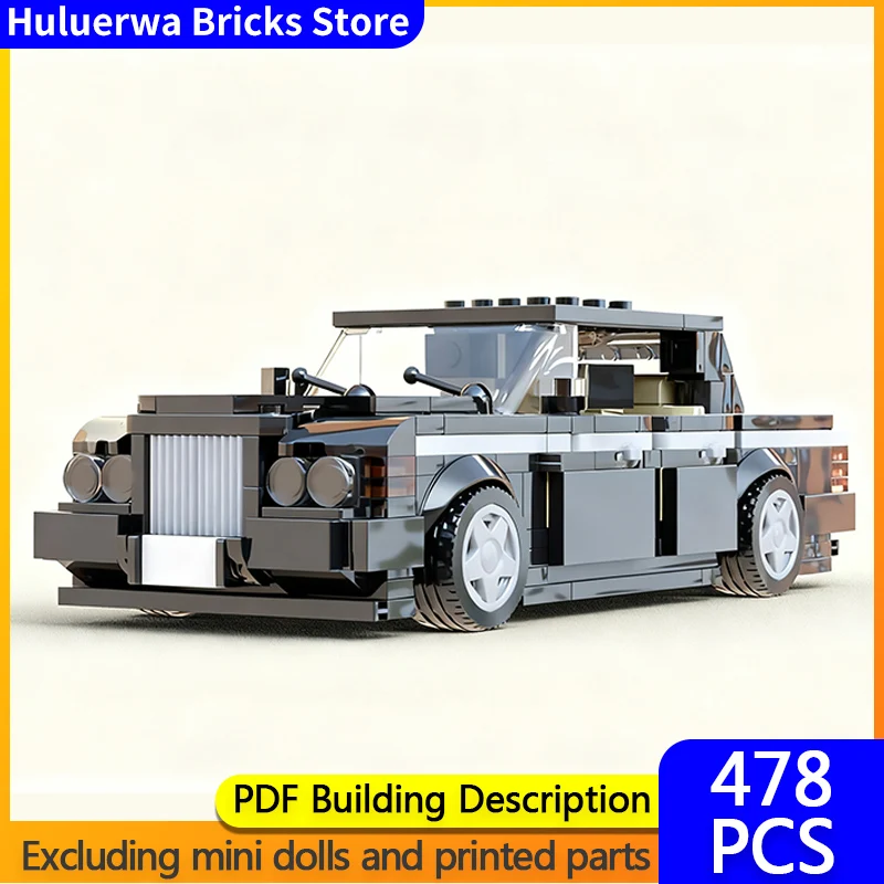 

Speed Racing Car Model MOC Building Bricks Turbo R Classic Luxury Car Modular Technology Children Holiday Gift Assemble Toy Suit