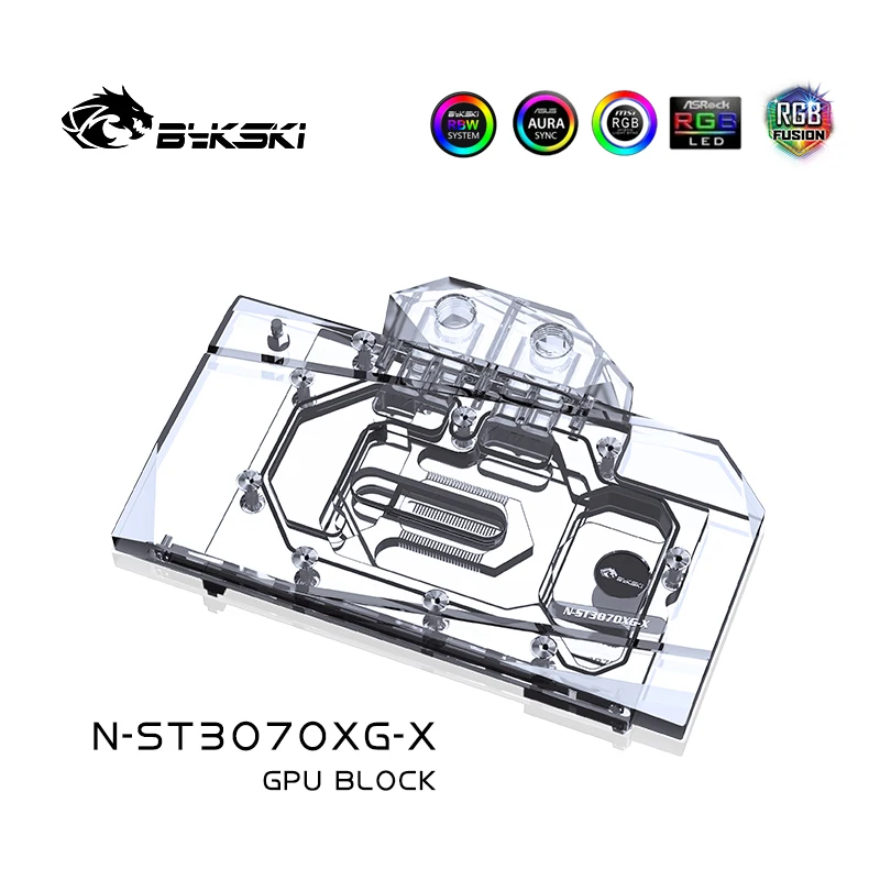 Bykski GPU Blocco di raffreddamento ad acqua personalizzato per ZOTAC GeForce RTX3070 X-GAMING, dispositivo di raffreddamento a liquido per scheda grafica, N-ST3070XG-X