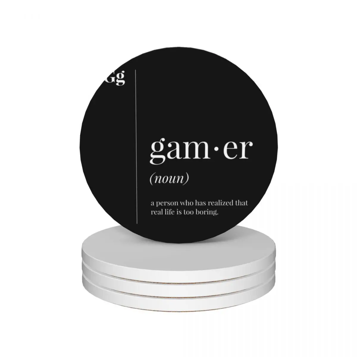 

Funny Gamer Definition Ceramic Coasters (Set of 4) teapot mat ceramic stand Coasters