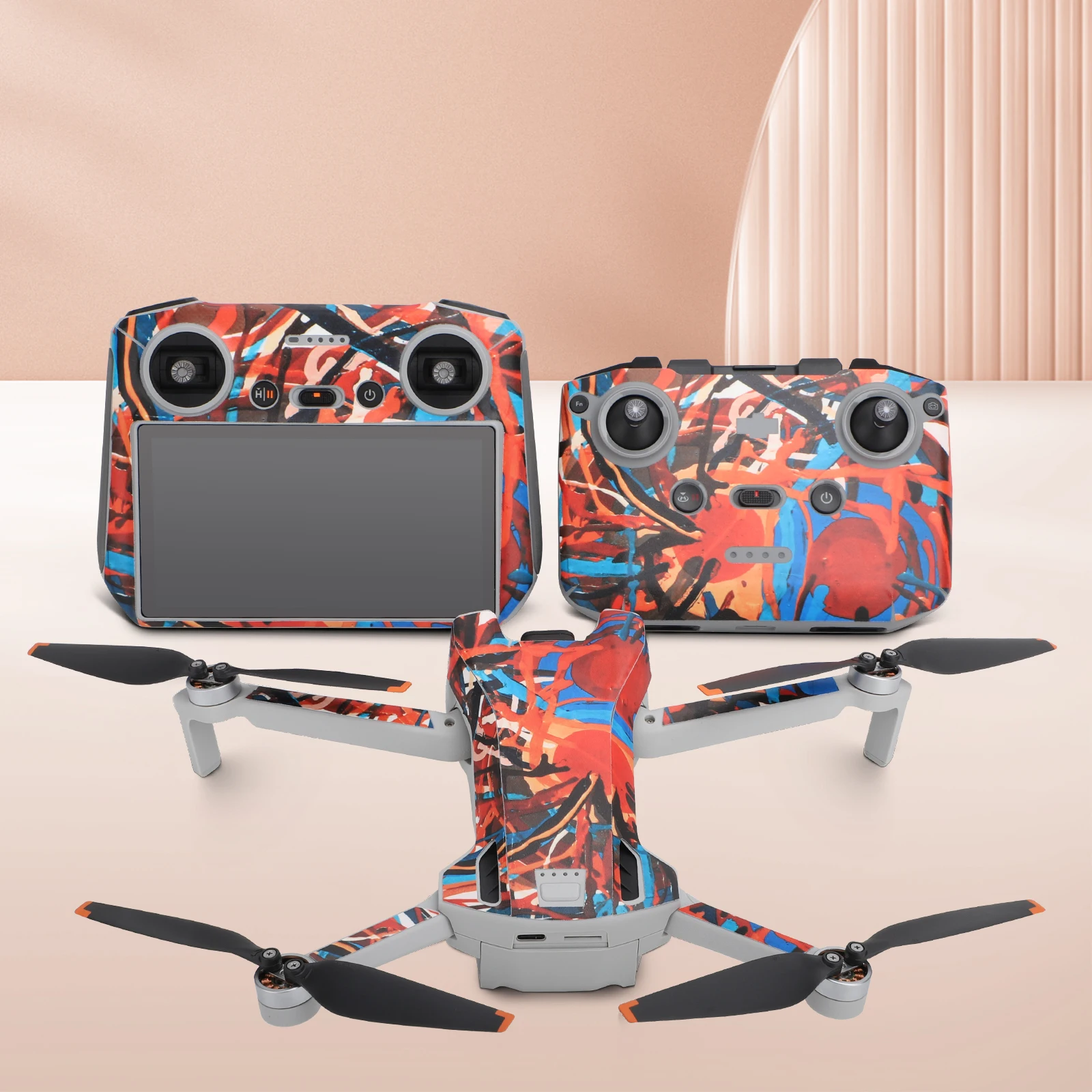 Sunnylife untuk DJI Mini3 Stiker Layar RC Remote Control Film Pelindung untuk Mencegah Goresan DJI Mini3 RC-N1 Stiker Trend-G