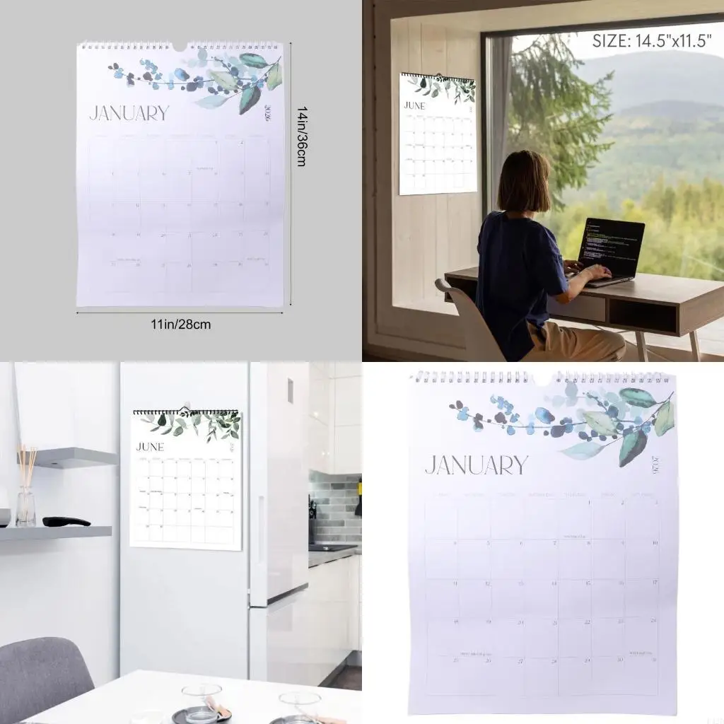 

F42D 2026 Hanging Calendar 18 Monthly Wall Calendar Weekly Planner School Year Calendar for Students and Teacher