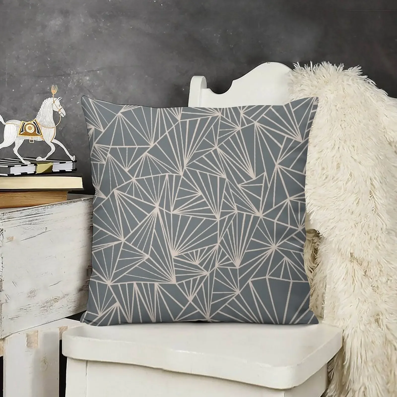 

Ab Fan Grey And Nude Throw Pillow Cushion Cover Set Custom Cushion Photo pillow