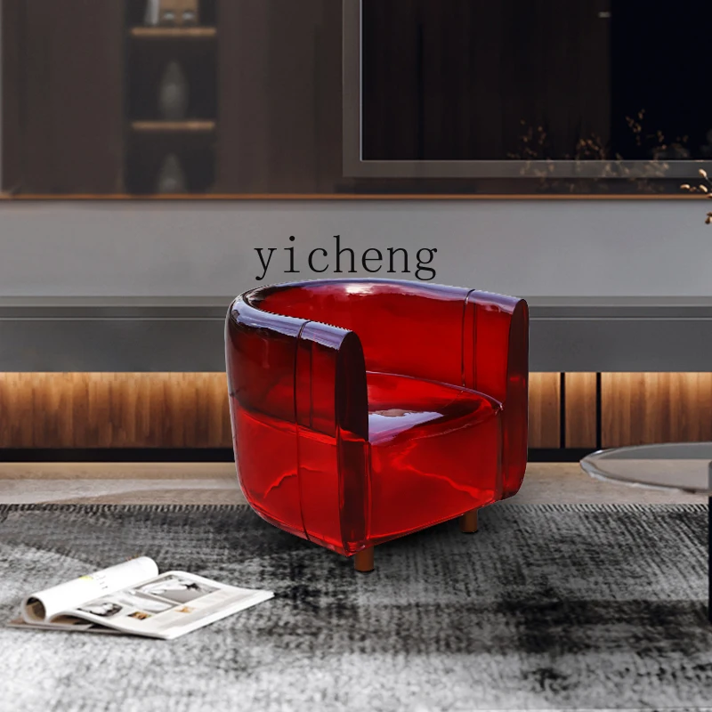 ZZ light luxury sofa chair resin sculpture sales office negotiation chair villa model room leisure stool