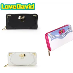 Sailor Tsukino Cosplay PU Leather portafoglio lungo donna ragazze portafoglio moda giapponese Lady Zipper borsa pochette regali