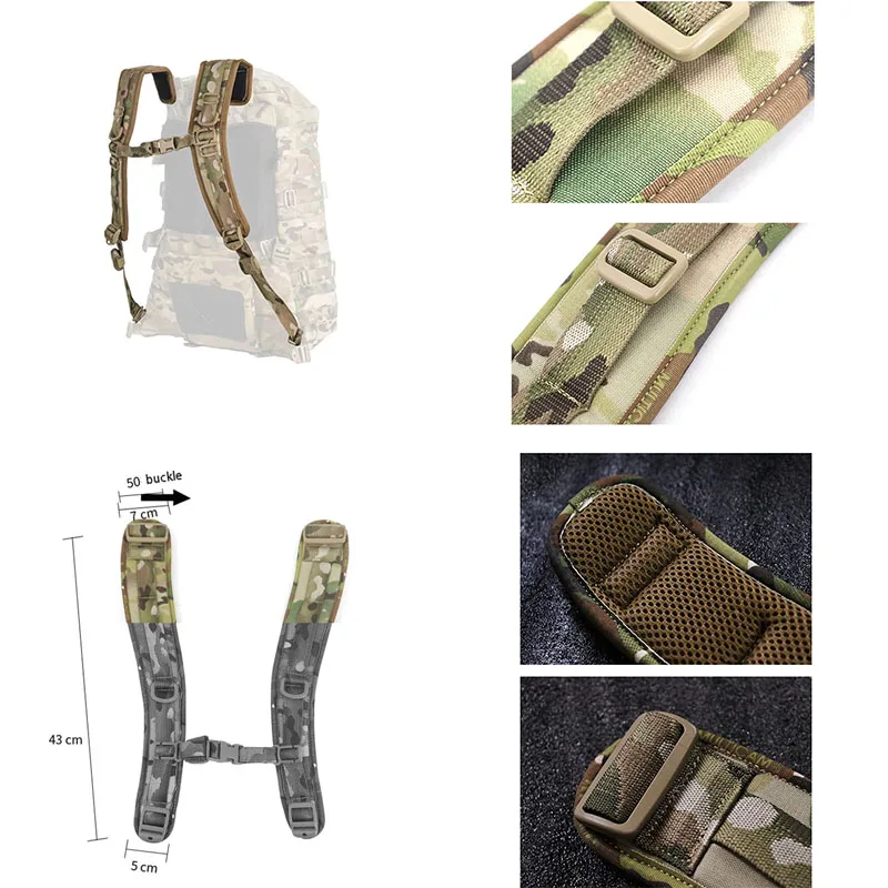 Outdoor tactical backpack double shoulder straps, tactical backpack fixed multi-color shoulder strap accessories modified