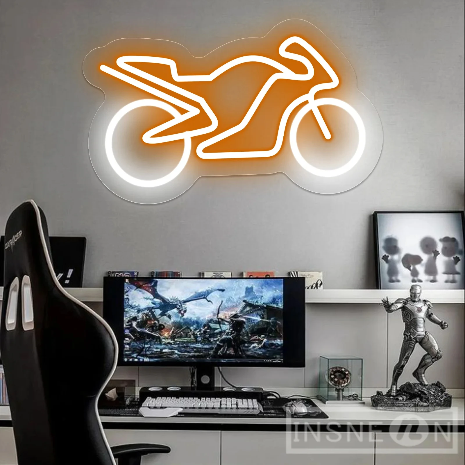 

Motobike Shop Neon Sign Led Light Gaming Room Decor Wall Aesthetic Neon LED Sign Motorcycle Man Cave Neon Light Birthday Party