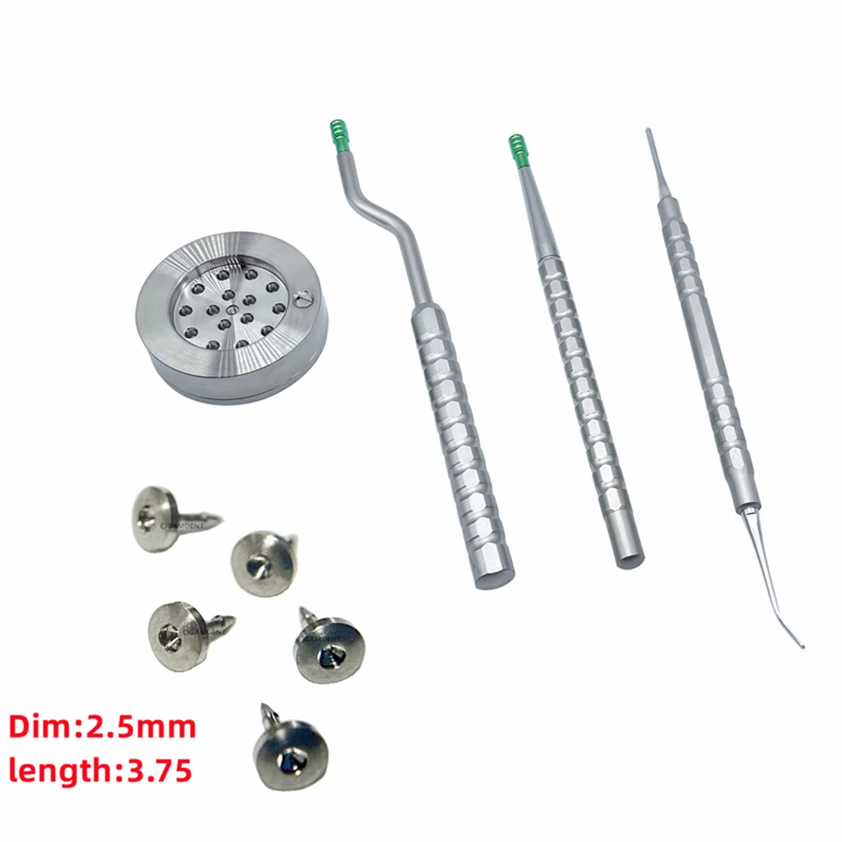 Dental Bone Tack Titanium Pins Membrane Fixation Stabilization Pin 3.75mm And Bone Tack Handle