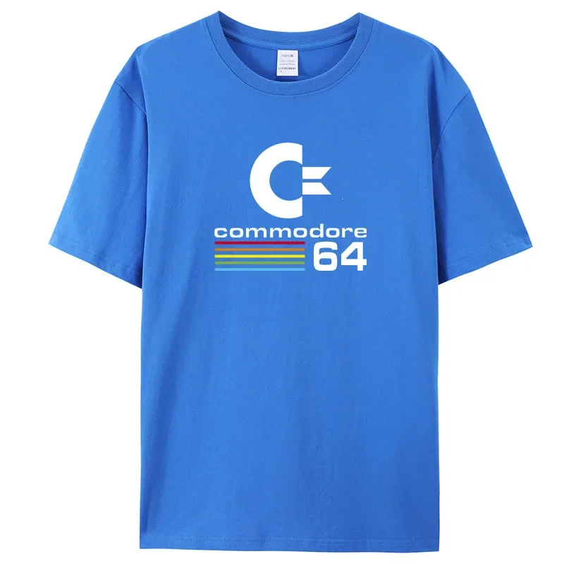 Summer Loose Men T-shirts Commodore 64 Printed T-Shirt C64 SID Amiga Retro Cool Street Short Sleeve Top Tee Cotton Clothes