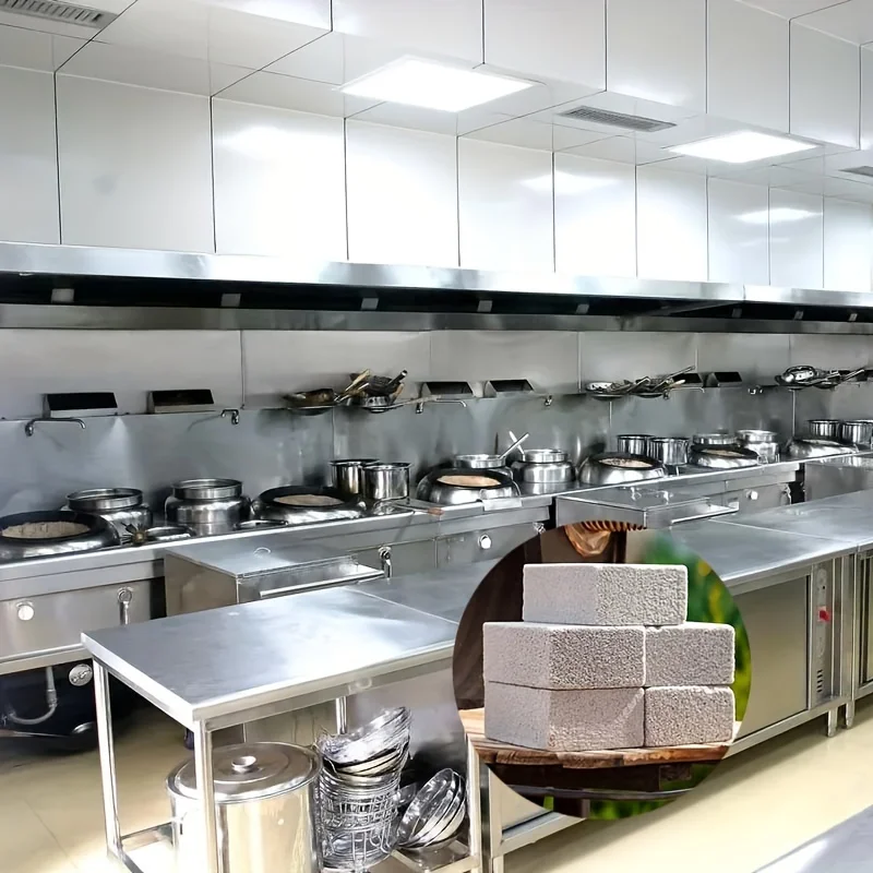 حجر الخفاف لرف الشواء والمطبخ الخارجي، غير قابل للخدش، سهل التقطيع، أداة شواء أساسية، طوب تنظيف الشواية