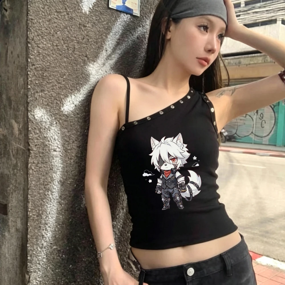 Zenless Zone Zero crop top shoujo cheap emo y2k grunge jojifuku top tees cheap grunge gothic korean fashion y2k